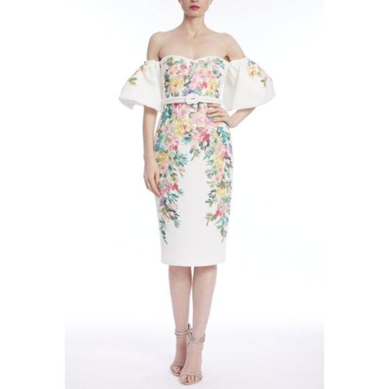Badgley Mischka - Womens Eng Prnt Bell Slv