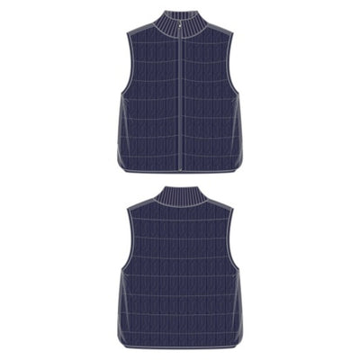 Liverpool Los Angeles - Womens Slvlss Reversible Zip Frnt Quilted Swtr Vest