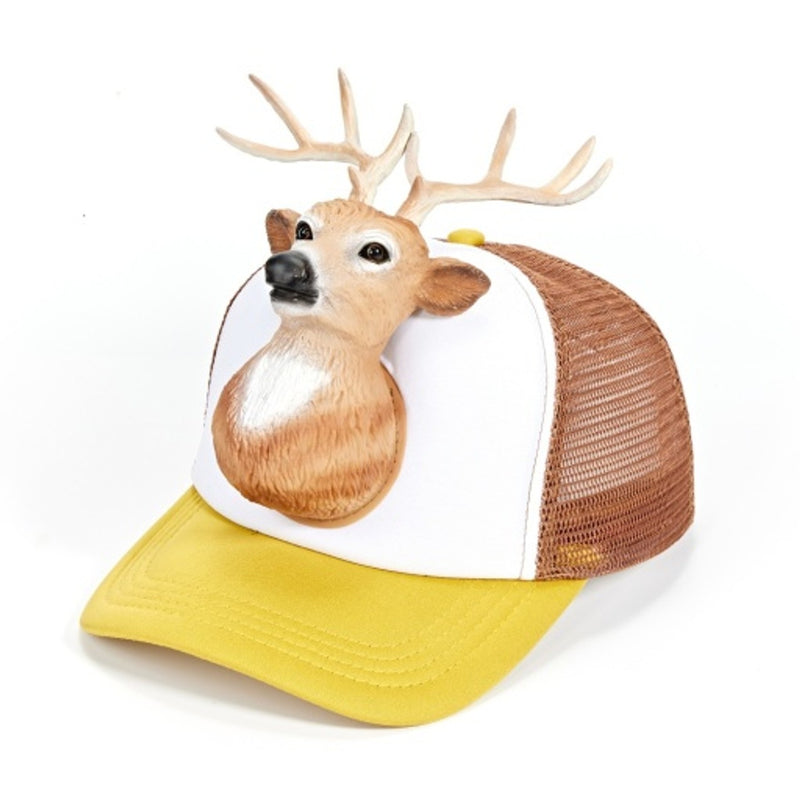 Oooh Yeah - Unisex 3d Pop Trucker Hat Deer (White Front Panel)