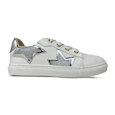 Yosi Samra - Kids Miss Harper Sneaker in Silver Glitter Kids