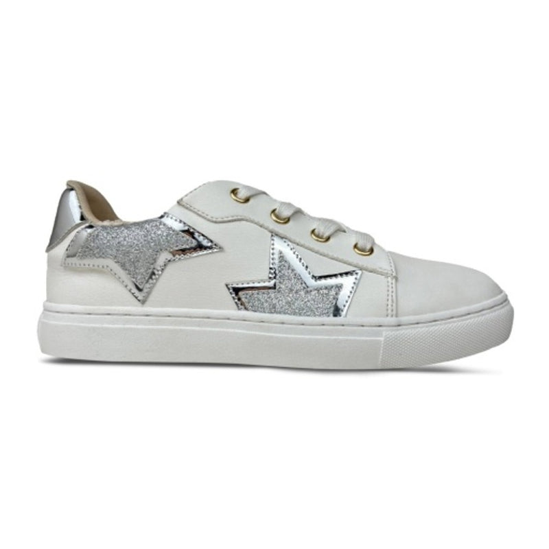 Yosi Samra - Kids Miss Harper Sneaker in Silver Glitter Kids