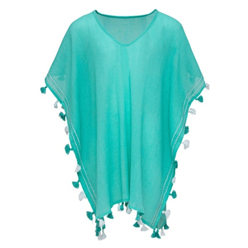 Snapper Rock - Girls Spearmint Tassel Cover Up