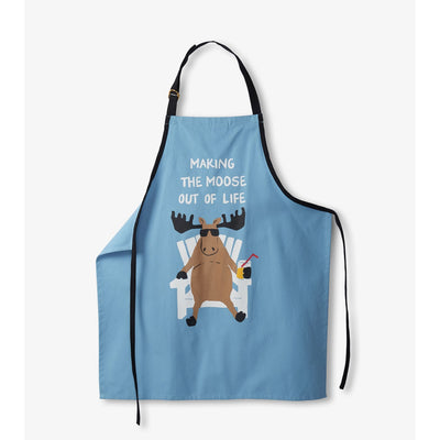 Little Blue House - Unisex Making the Moose Out of Life Apron