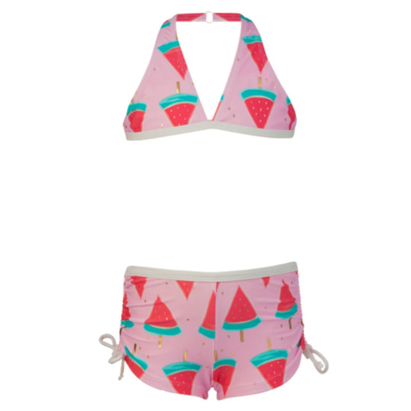 Snapper Rock - Girls Watermelon 3 Pc Watershort Bik