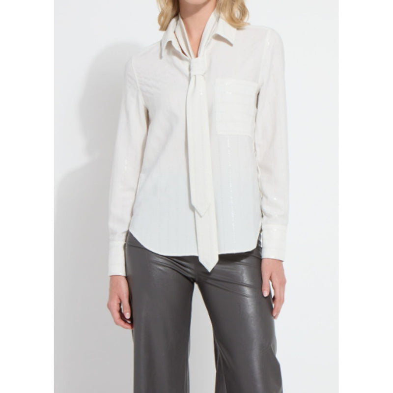 Lysse - Womens Tatiana Striped Sequin Shirt