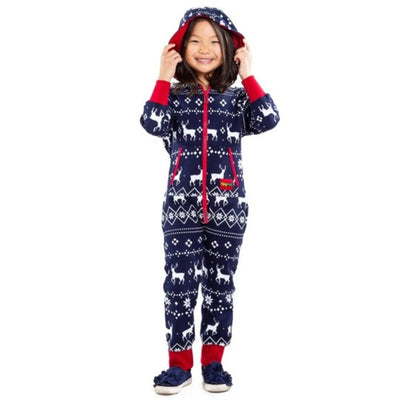 Tipsy Elves - Girls Boy's / Girl's Blue Fair Isle Jumpsuit
