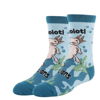Oooh Yeah - Kids Crew Socks Relaxolotl