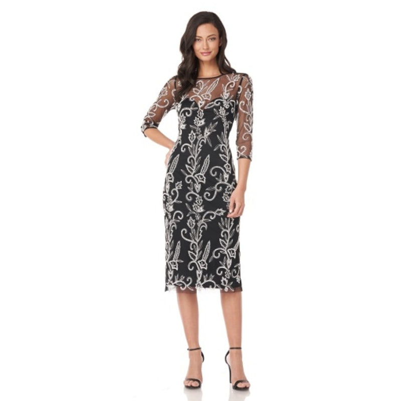 JS Collections - Womens Beaded Midi Dress