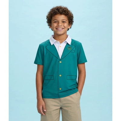 Tipsy Elves - Boys Youth Boy's Green Blazer Golf Polo