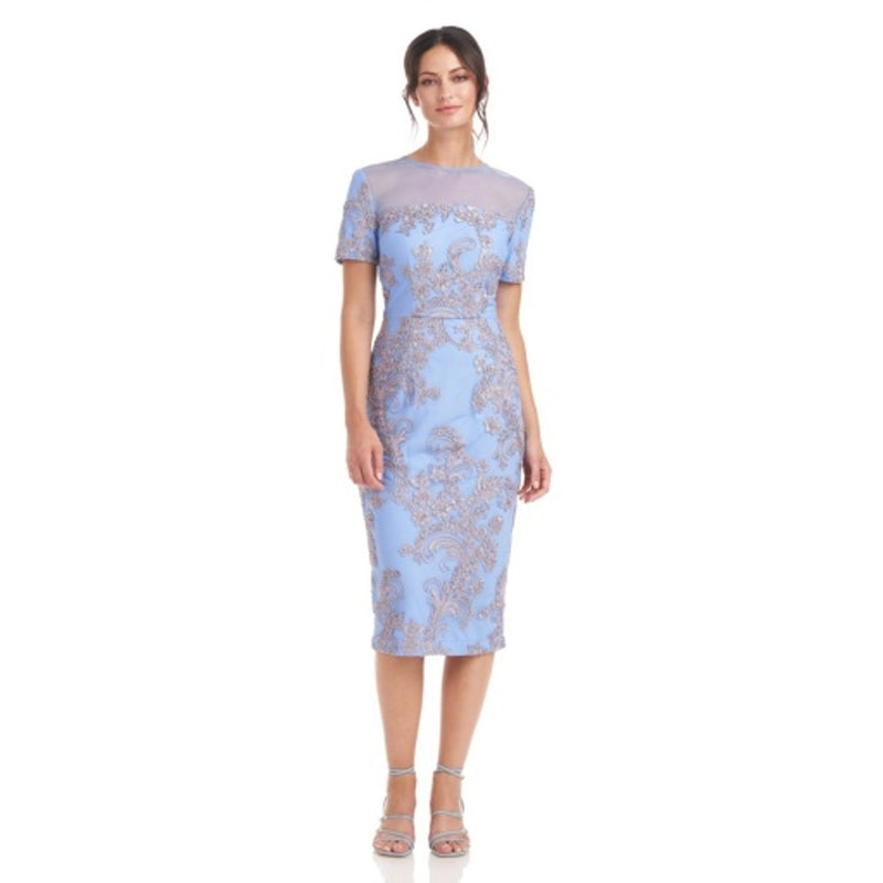 JS Collections - Womens Cheyenne Illusion Midi Dress