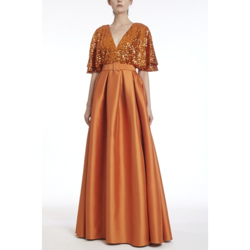 Badgley Mischka - Womens Sqn Flutter Gown