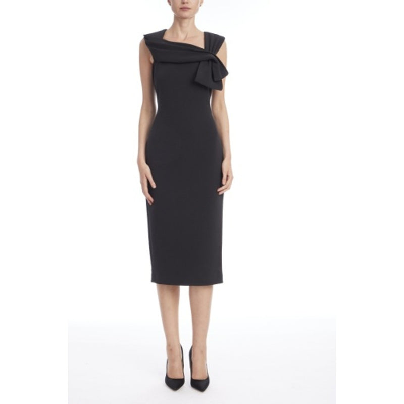 Badgley Mischka - Womens Pleat Bow Neck