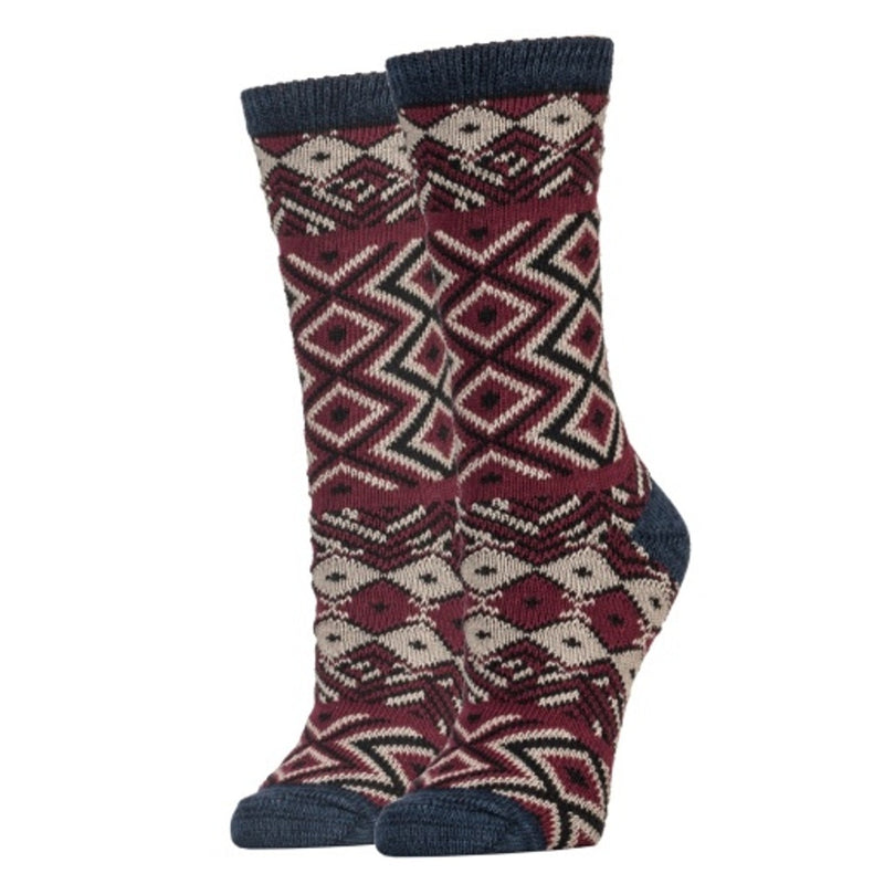 Oooh Yeah - Womens Double Knit Crew Socks Total Eclipsed