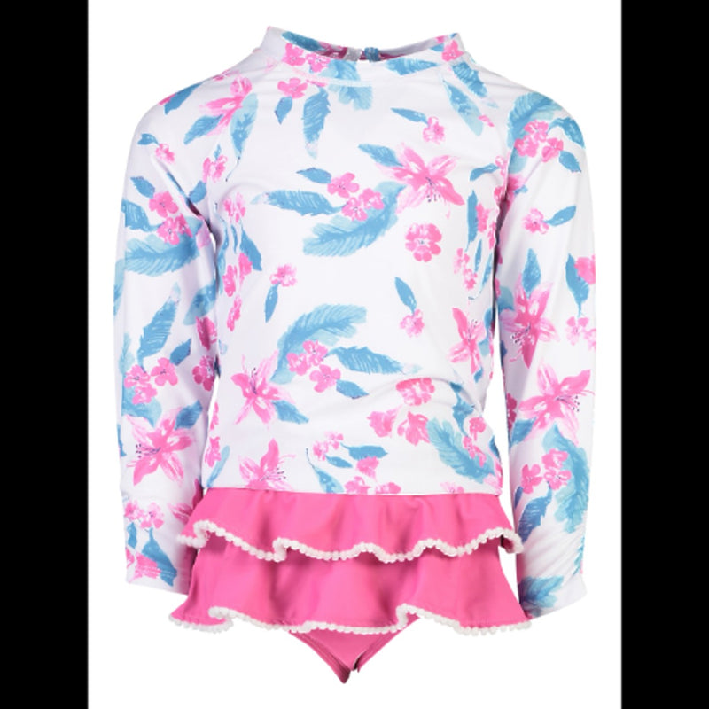 Snapper Rock - Baby Fuschia Lily Long Sleeve Ruffle Set
