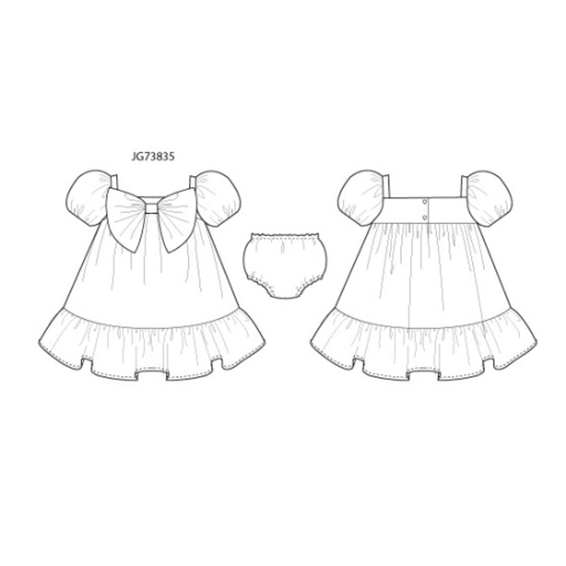 Janie and Jack - Girls with Es Wht Bow Dress E1 Sb1