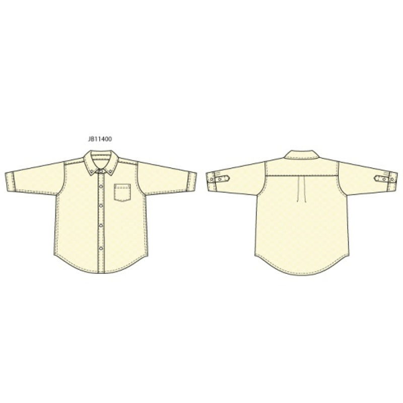 Janie and Jack - Boys with Long Sleeve Yellow Oxford Shirt E2