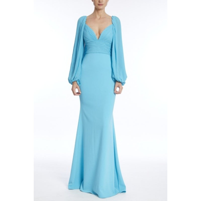 Badgley Mischka - Womens Plisse Swthrt Gwn