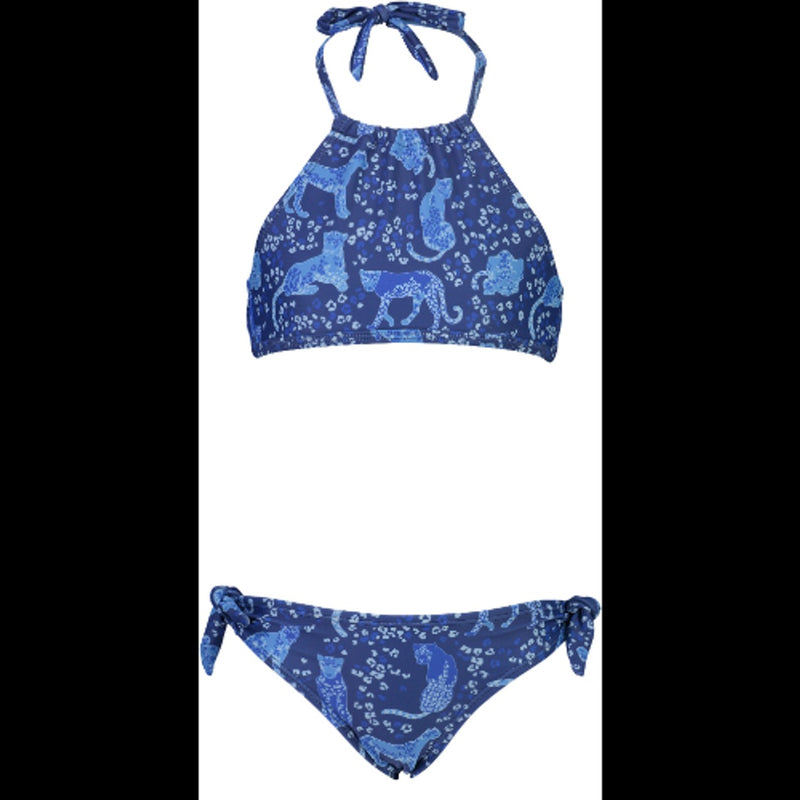 Snapper Rock - Girls Cheetah Halter Bikini
