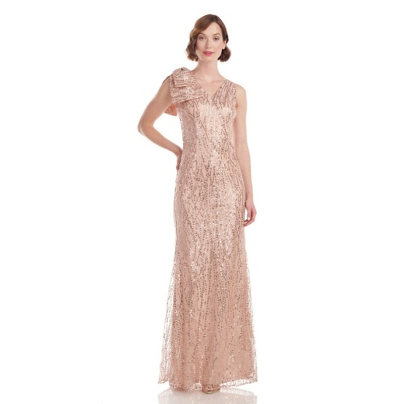 JS Collections - Womens Dakota Bow Mermaid Gown
