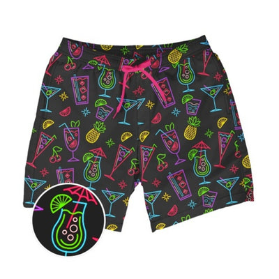 Tipsy Elves - Mens Neon Nightcap Stretch Swim Trunks
