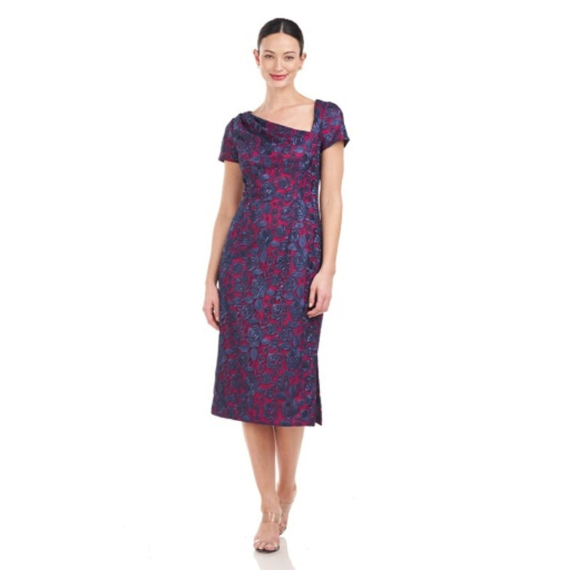 JS Collections - Womens Vivienne Asymmetric Midi Dress