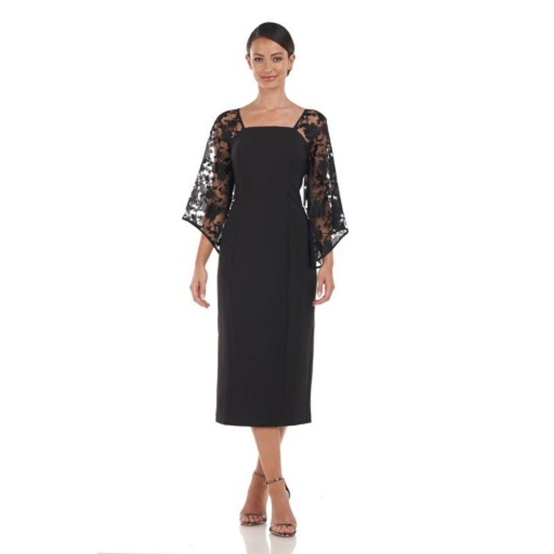 JS Collections - Womens Vivian Square Neck Midi Dress