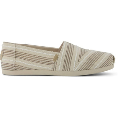 TOMS - Womens Alpargata Classic - Natural Metallic Stripe