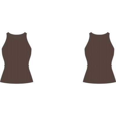 Fabletics - Womens Modal Rib High Neck Built-in Bra Tank