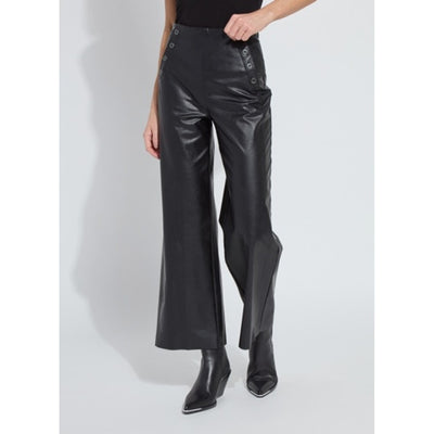 Lysse - Womens Odalis Hi Waist Vegan Leather Wide Leg
