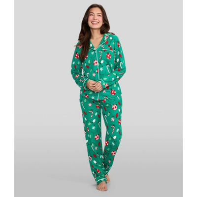 Tipsy Elves - Womens Holly Jolly Lapel Pajamas