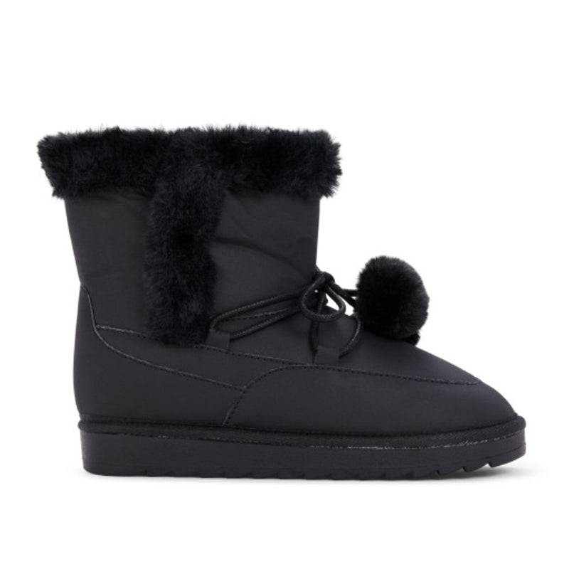 Yosi Samra - Kids Miss Snow Fluff Boot in Black Faux Nubuck Kids