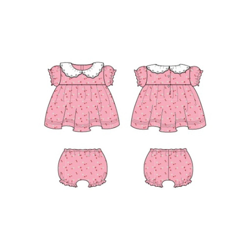 Janie and Jack - Baby G with Pink Strawberry Collar Short Sleeve Set Smr0