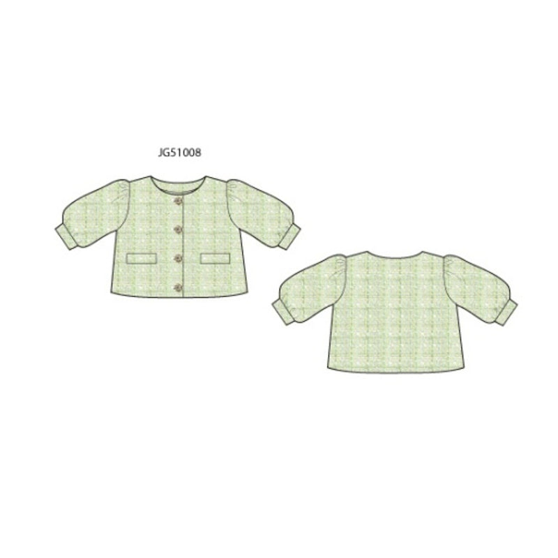 Janie and Jack - Girls with Grn Mint Boucle Jkt E1