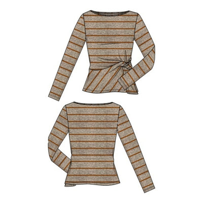 Liverpool Los Angeles - Womens Long Slv Boat Neck Knit Top with Twist Detail