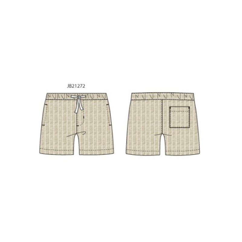 Janie and Jack - Boys with Tan Dobby Stripe Po Short Sp2