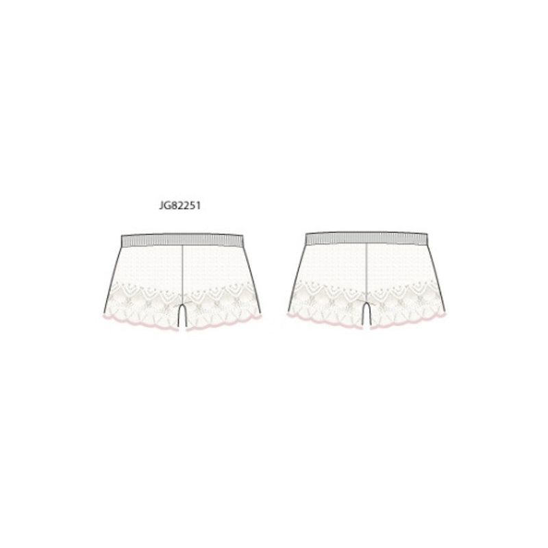 Janie and Jack - Girls S X Wht Pntl Swtr Short Sm2