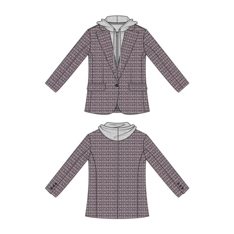 Liverpool Los Angeles - Womens Boyfriend Blazer with Removeable Hood