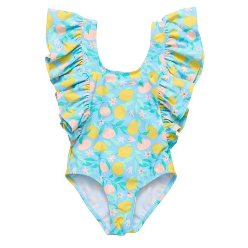 Snapper Rock - Girls Lemon Drops Wide Frill Swimsuit