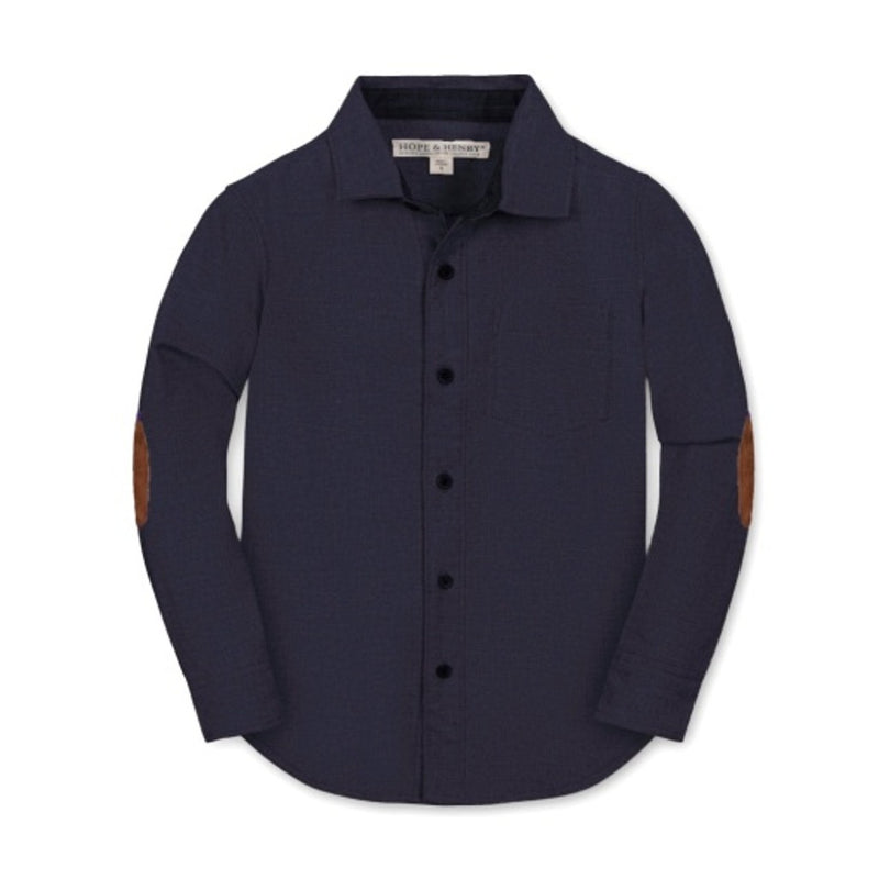 Hope & Henry - Boys Organic Flannel Shirt with Elbow Patches