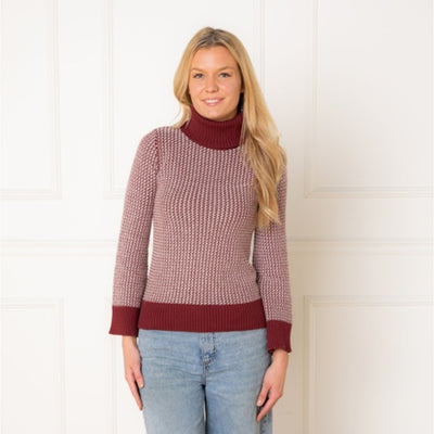 Hope & Henry - Womens Organic Tweed Turtleneck Sweater