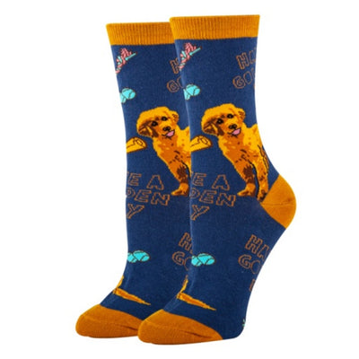 Oooh Yeah - Womens Crew Socks-Golden