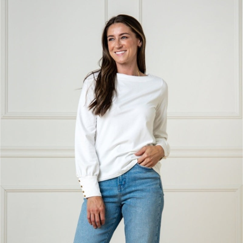 Hope & Henry - Womens Organic Bellow Sleeve Knit Top