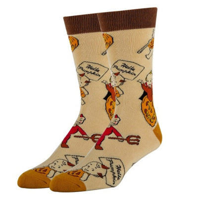 Oooh Yeah - Mens Hello Pumpkin Mens Crew Socks