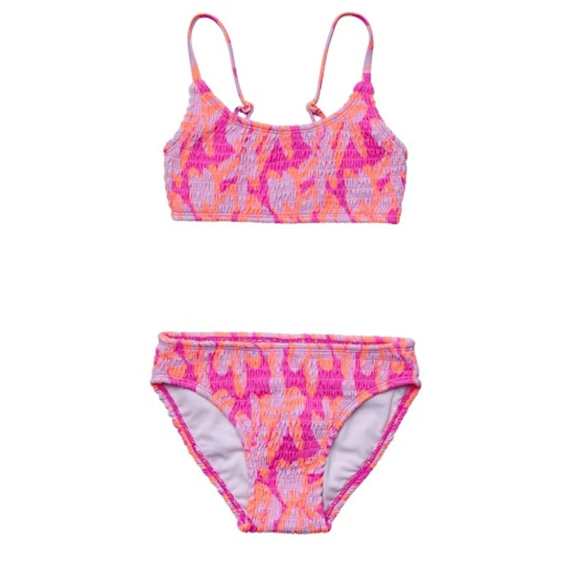 Snapper Rock - Girls Hibiscus Hype Shirred Bikini