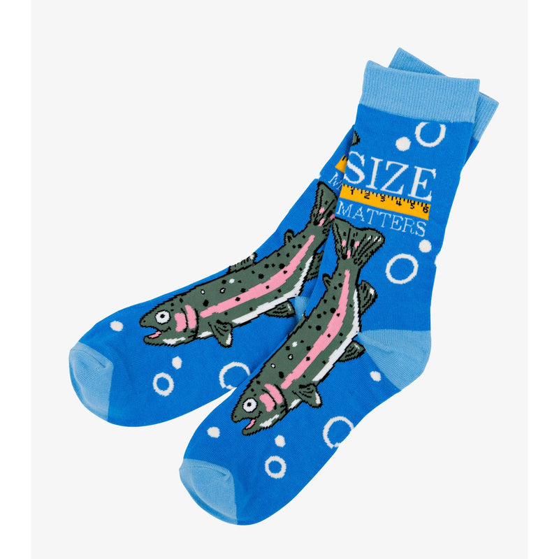 Little Blue House - Size Matters Mens Crew Socks