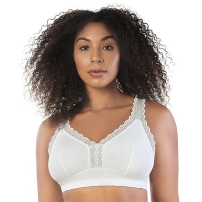 Parfait - Womens Dalis Wire-Free Bralette - Pearl White
