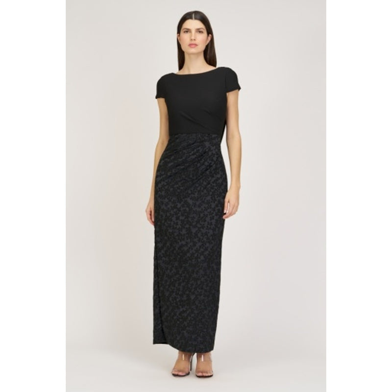 JS Collections - Womens Ellington Mixed Media Gown