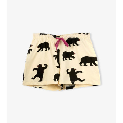 Little Blue House - Black Bears Womens Sleep Shorts