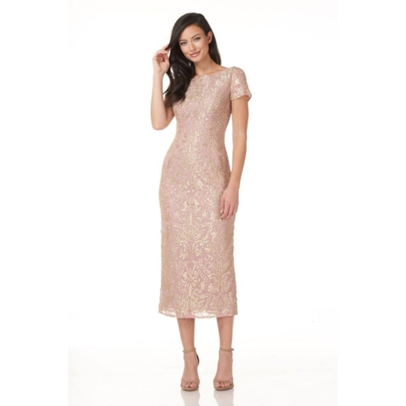 JS Collections - Womens Embroidered Cocktail Dress