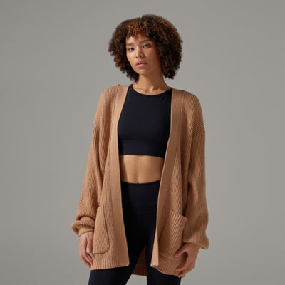 Thirty Three Threads - Unisex Alpine Long Cardigan Camel